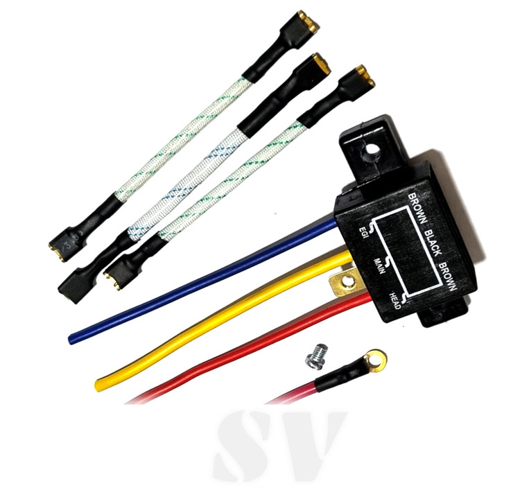 جعبه فیوز کالسکه ای داخل موتور پراید کامل سیم ۴ ضخیم و همراه سیم فیوز لحیمی برند sv