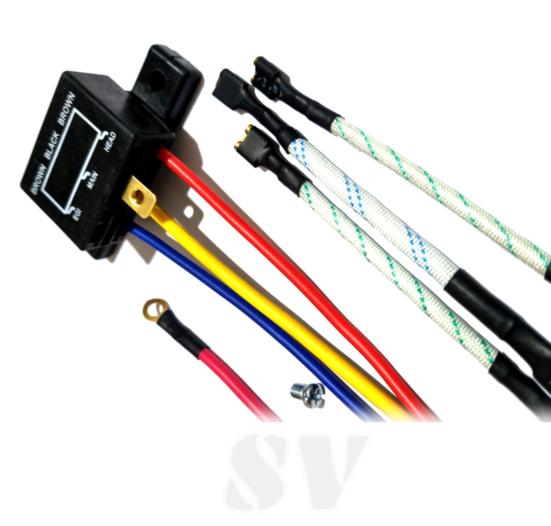 خرید جعبه فیوز کالسکه ای داخل موتور پراید کامل سیم ۴ ضخیم و همراه سیم فیوز لحیمی برند sv