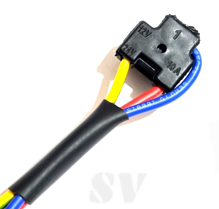 سوکت چراغ جلو پرچمی سه سیم h4 پراید و پژو سیم ۲.۵ ضخیم لحیمی