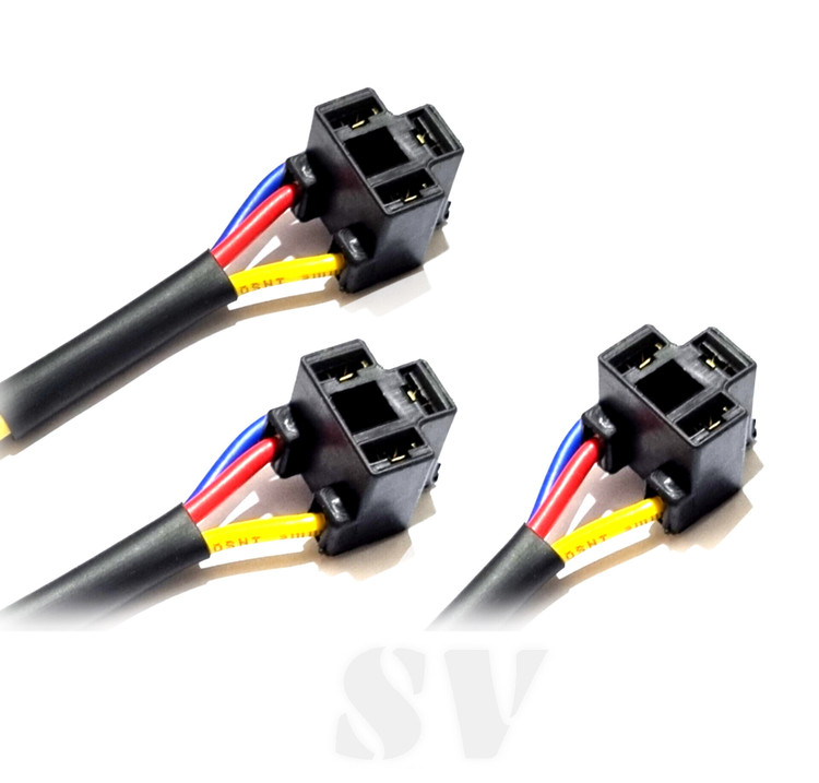 سوکت چراغ جلو پرچمی سه فیش h4 سیم ۲.۵ ضخیم لحیمی