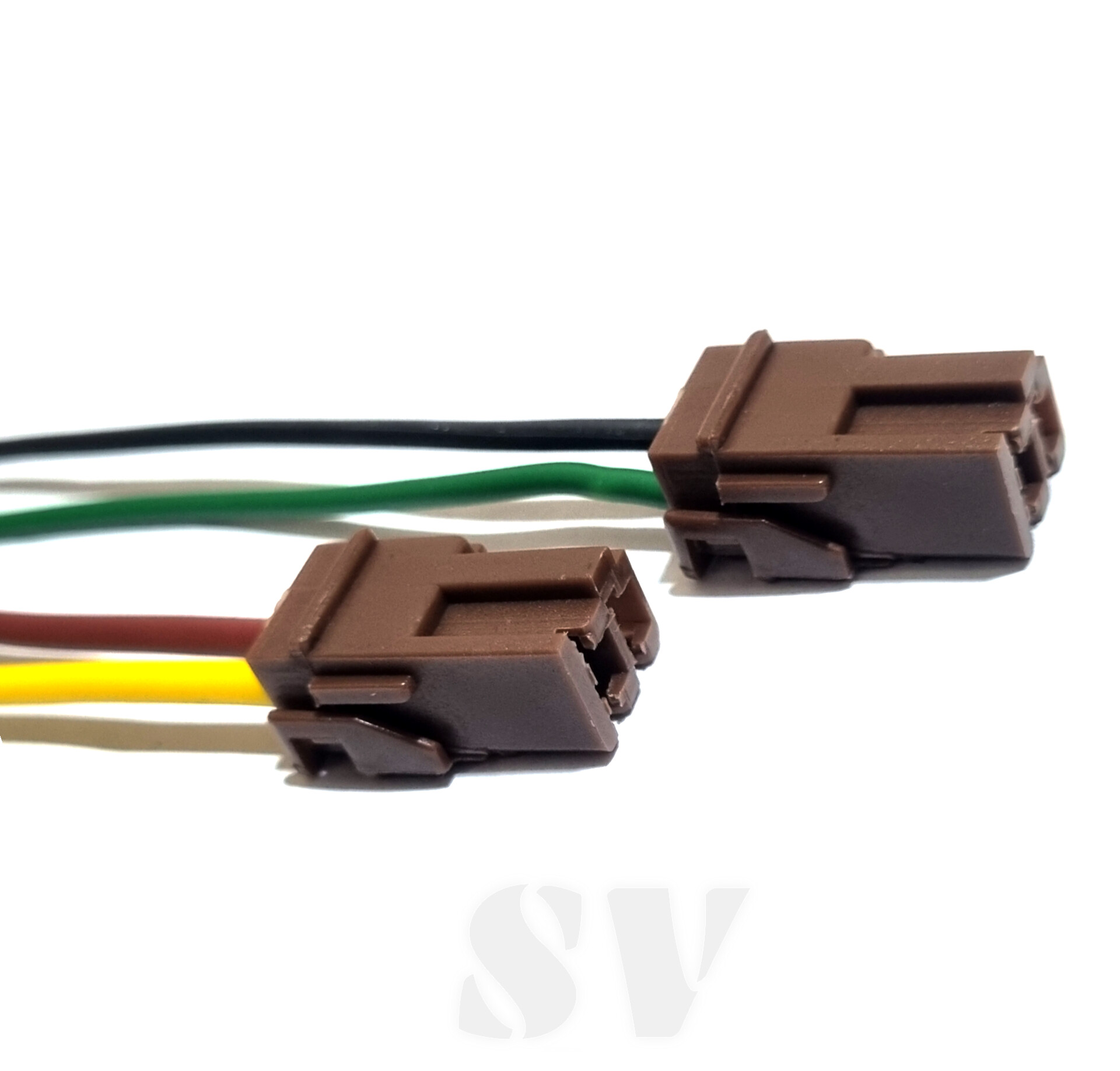 سوکت دو فیش قهوه ای ردیفی پمپ در و راهنما پژو و سمند و پراید لحیمی