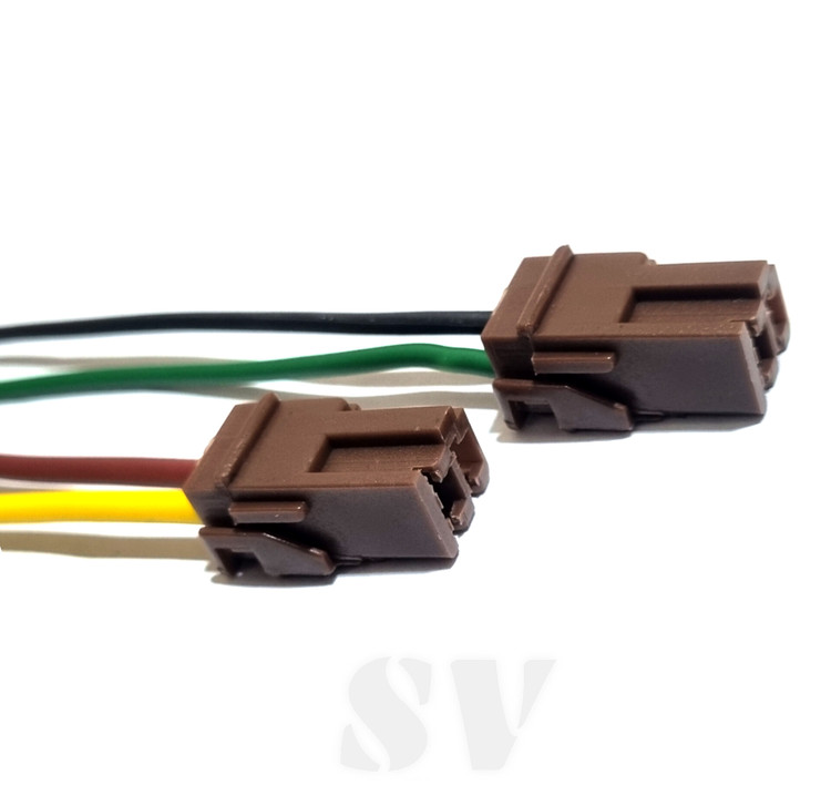 سوکت دو فیش قهوه ای ردیفی پمپ در و راهنما پژو و سمند و پراید لحیمی