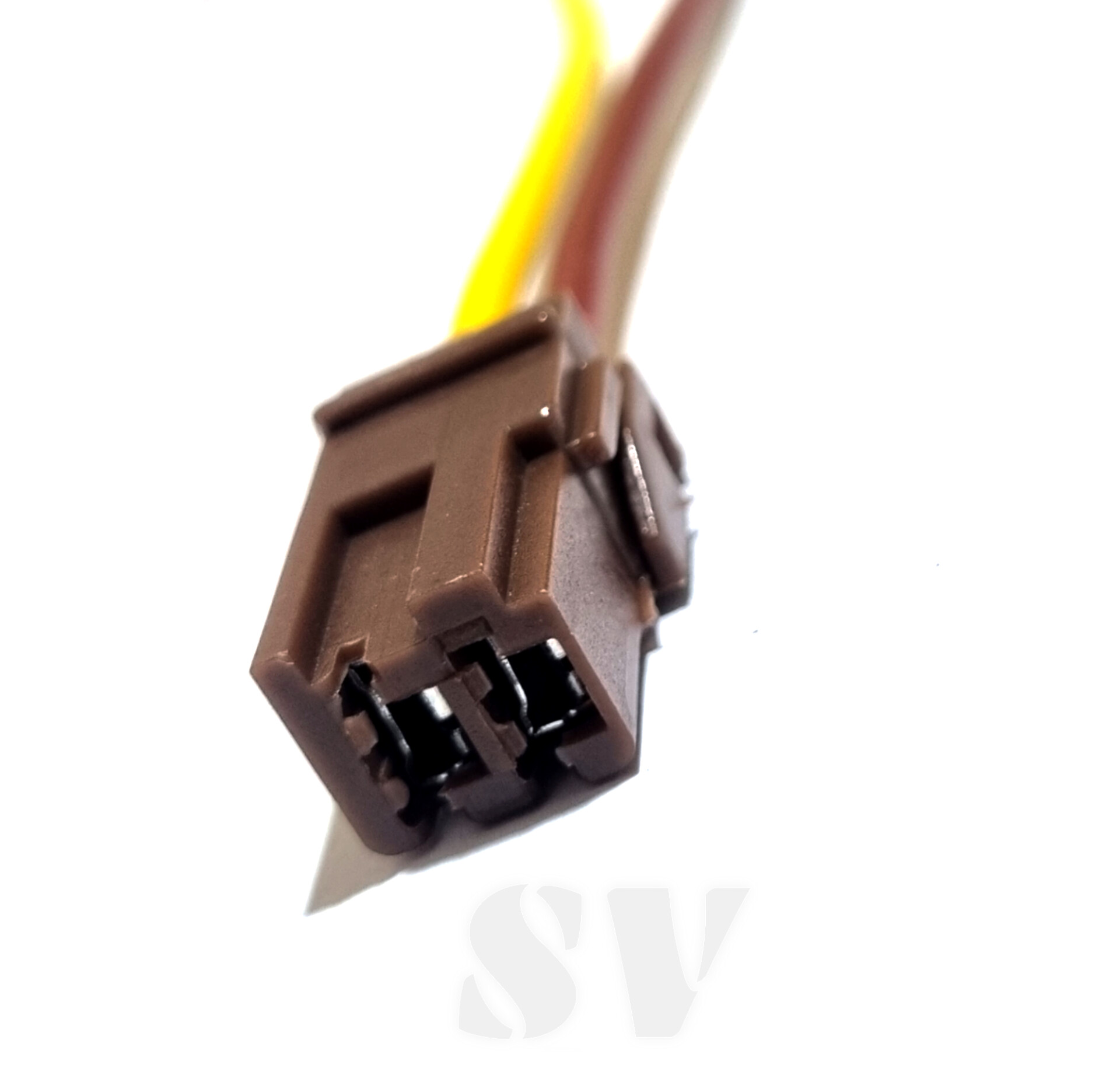 سوکت دو فیش قهوه ای ردیفی پمپ در و راهنما پژو و سمند و پراید لحیمی