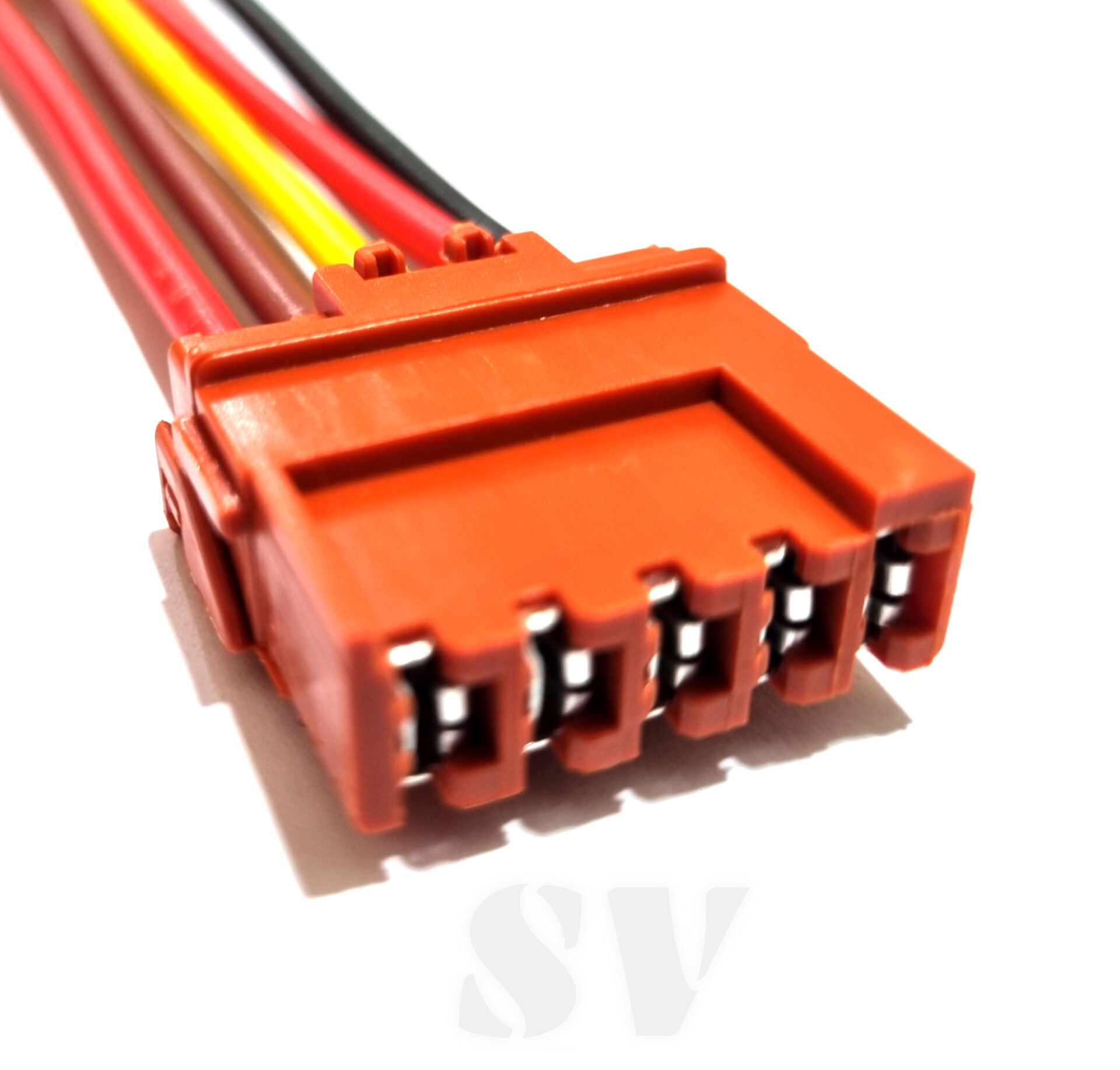 سوکت خودرویی پنج فیش قهوه ای شیشه بالابر پژویی سمت راست لحیمی