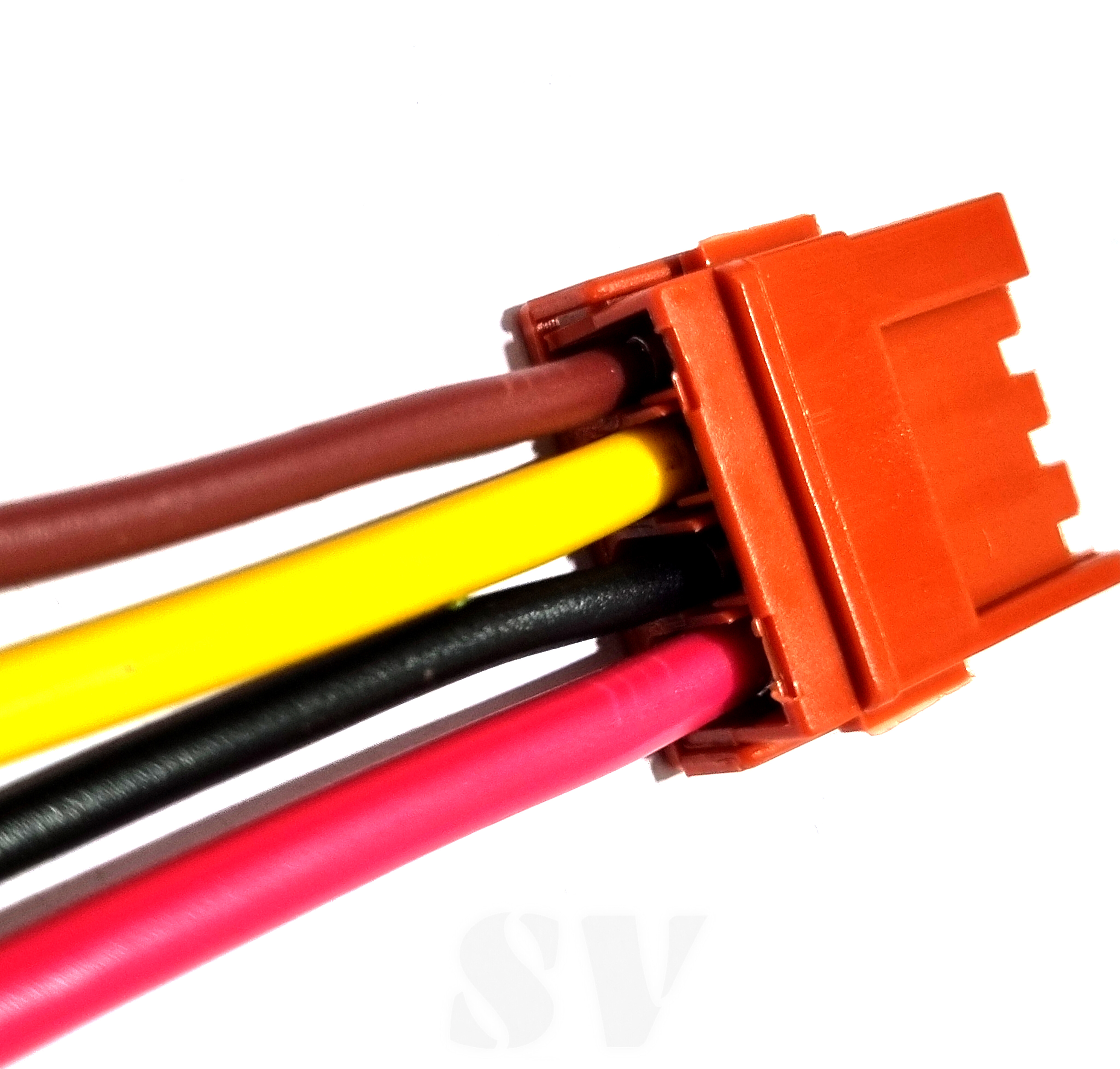 سوکت چهار فیش قهوه ای مدول بخاری پژو سیم ضخیم ۴ لحیمی