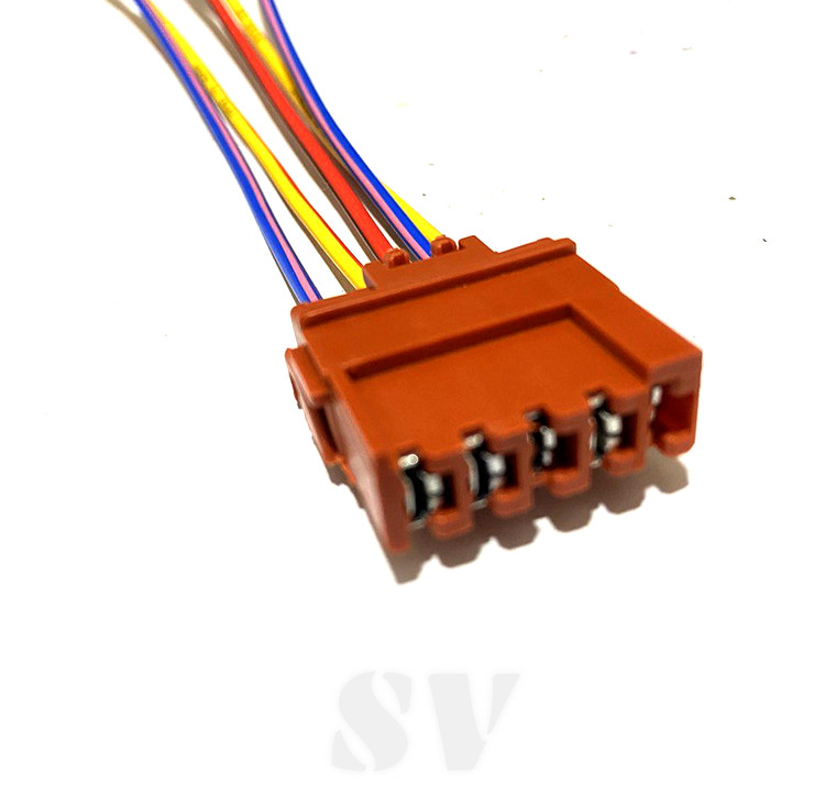 سوکت خودرویی پنج فیش قهوه ای شیشه بالابر پژویی سمت راست لحیمی