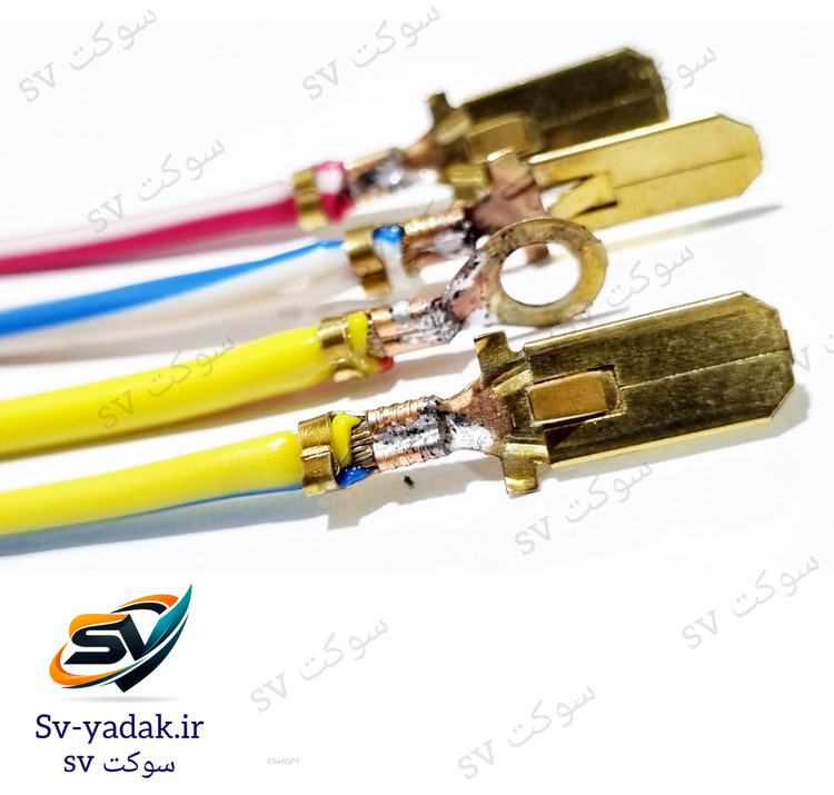 جزئیات لحیمکاری سرسیمهای برنجی جعبه فیوز کالسکهای برند SV