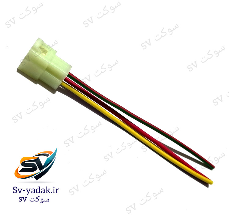 سوکت مادگی فن پراید SV مناسب تعمیر و تعویض سیمکشی فن خودرو