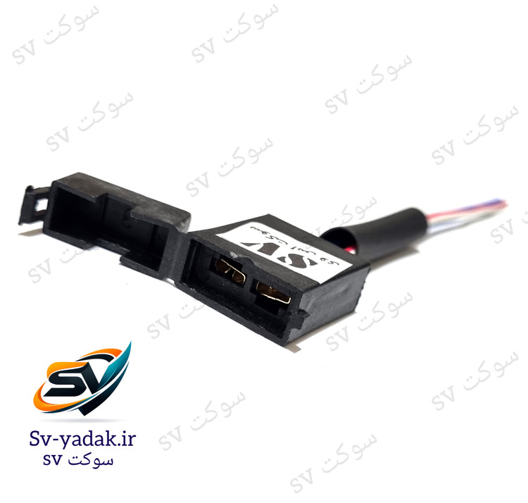 سوکت جا فیوزی تکی بین راهی برند SV با سیم ۱.۵ خودرویی و اتصالات لحیمکاری شده