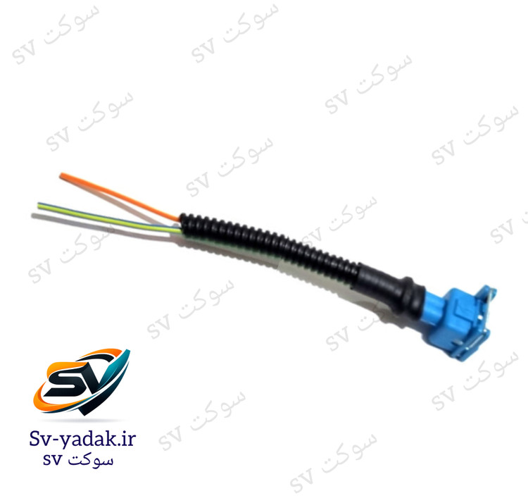 سوکت دو فیش همهکاره SV مناسب فشنگی آب، بوق و مهشکن خودرو رنگ آبی
