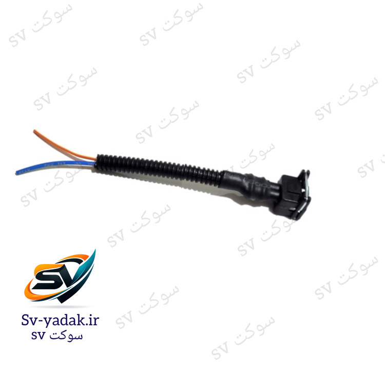 سوکت دو فیش همهکاره SV مناسب فشنگی آب، بوق و مهشکن خودرو رنگ مشکی