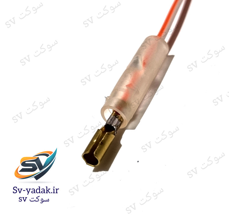 سوکت تک فیش لول فشنگی نمایشگر دمای آب پراید برند SV با سیم ۱ خودرویی