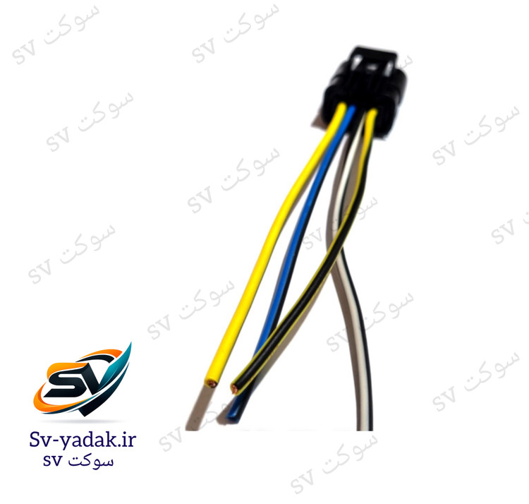 سوکت سنسور مپ و پدال گاز 206 برند SV با سیم خودرویی استاندارد