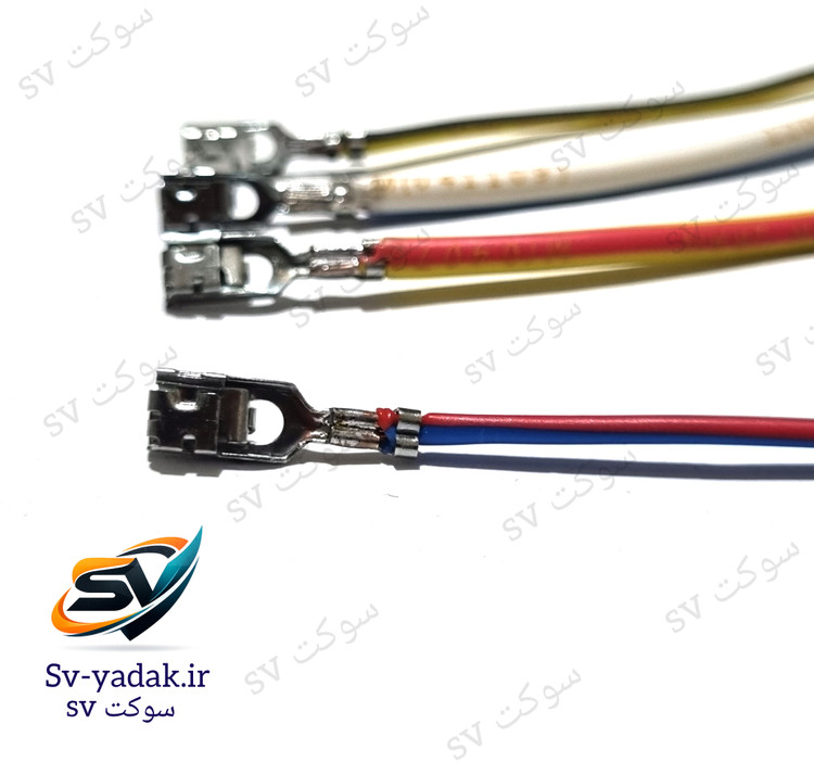 جزئیات سرسیمهای برنجی و لحیمکاری حرفهای سوکت چهار فیش SV