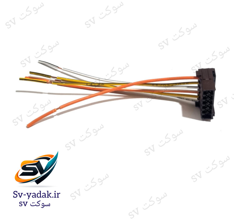 سوکت شش فیش چراغ خطر عقب پژو سیم ۱ خودرویی