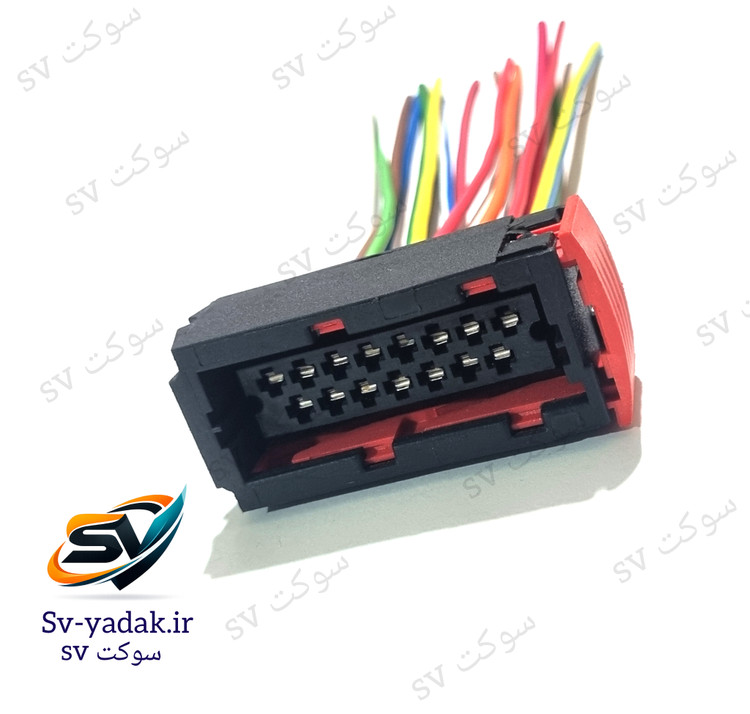 سوکت رله دوبل و یونیت فن پژو برند SV با سیم ضخیم خودرویی