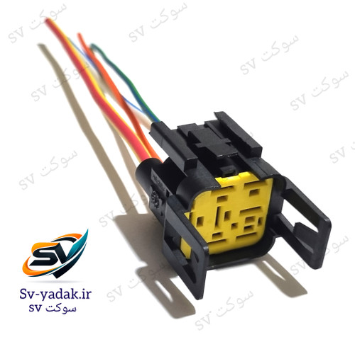 سوکت رله فن ۲۰۶ سیم ۴ خودرویی ، لحیمی برند sv