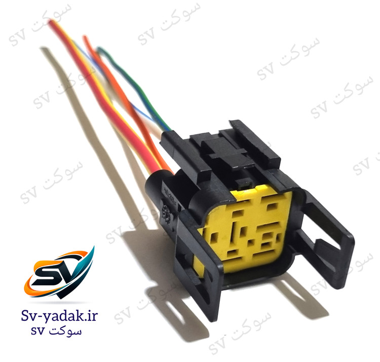 سوکت رله فن ۲۰۶ سیم ۴ خودرویی ، لحیمی برند sv