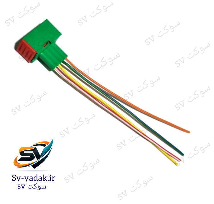 سوکت مادگی سنسور اکسیژن ساژم برند SV با سیم خودرویی