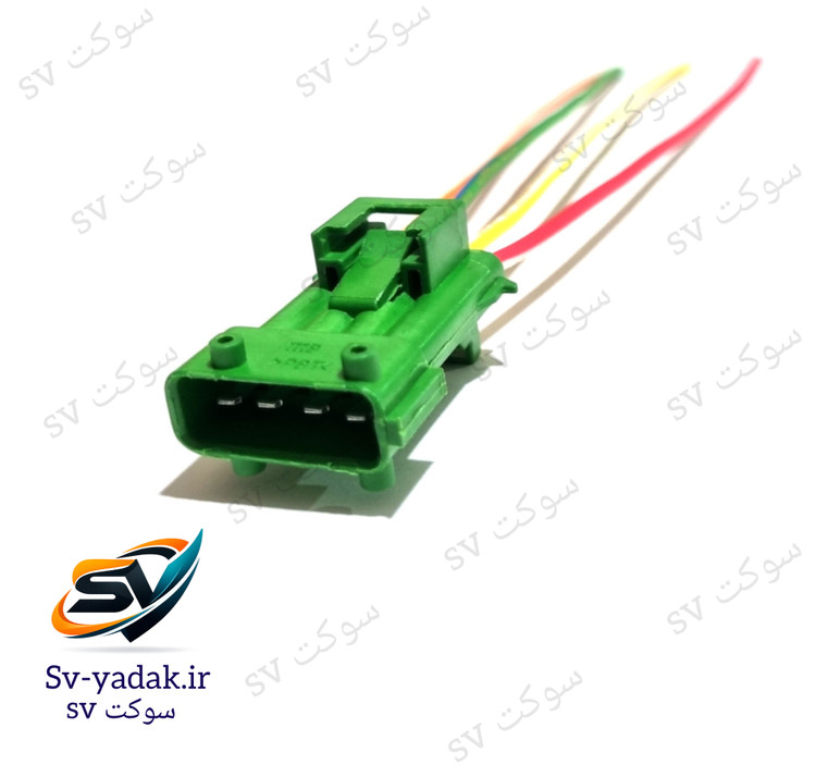 سوکت نری سنسور اکسیژن ساژم تولیدی SV با سیم خودرویی و سرسیم برنجی