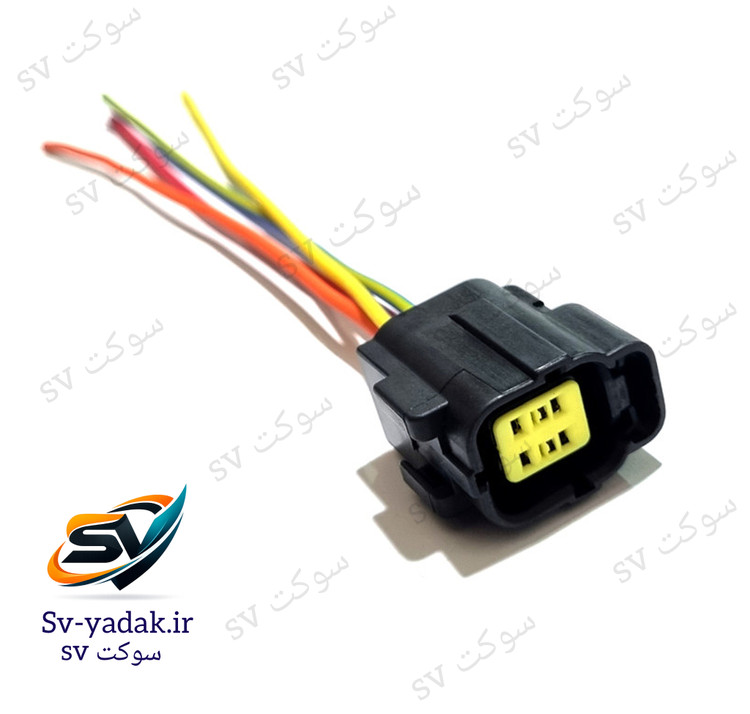 سوکت مادگی سنسور اکسیژن زیمنس تولیدی SV با سیم خودرویی و سرسیم برنجی