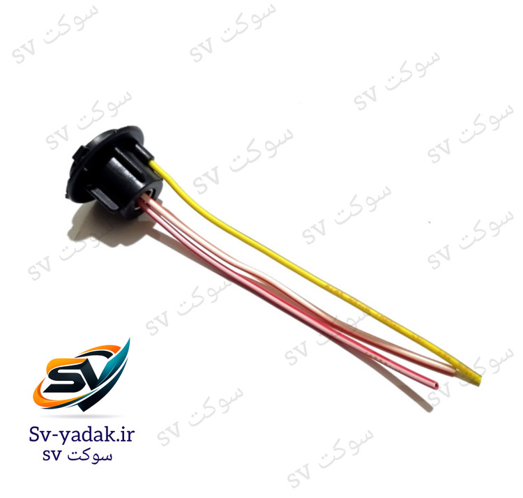هولدر جالامپی دو کنتاکت مخصوص چراغ خطر و ترمز پراید آماده نصب و لحیمکاری شده