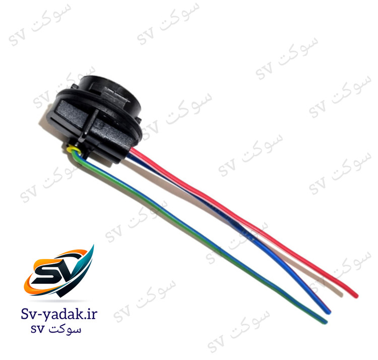 هولدر جالامپی دو کنتاکت سمند برند SV با سیم ۱ خودرویی و اتصالات لحیمکاری شده