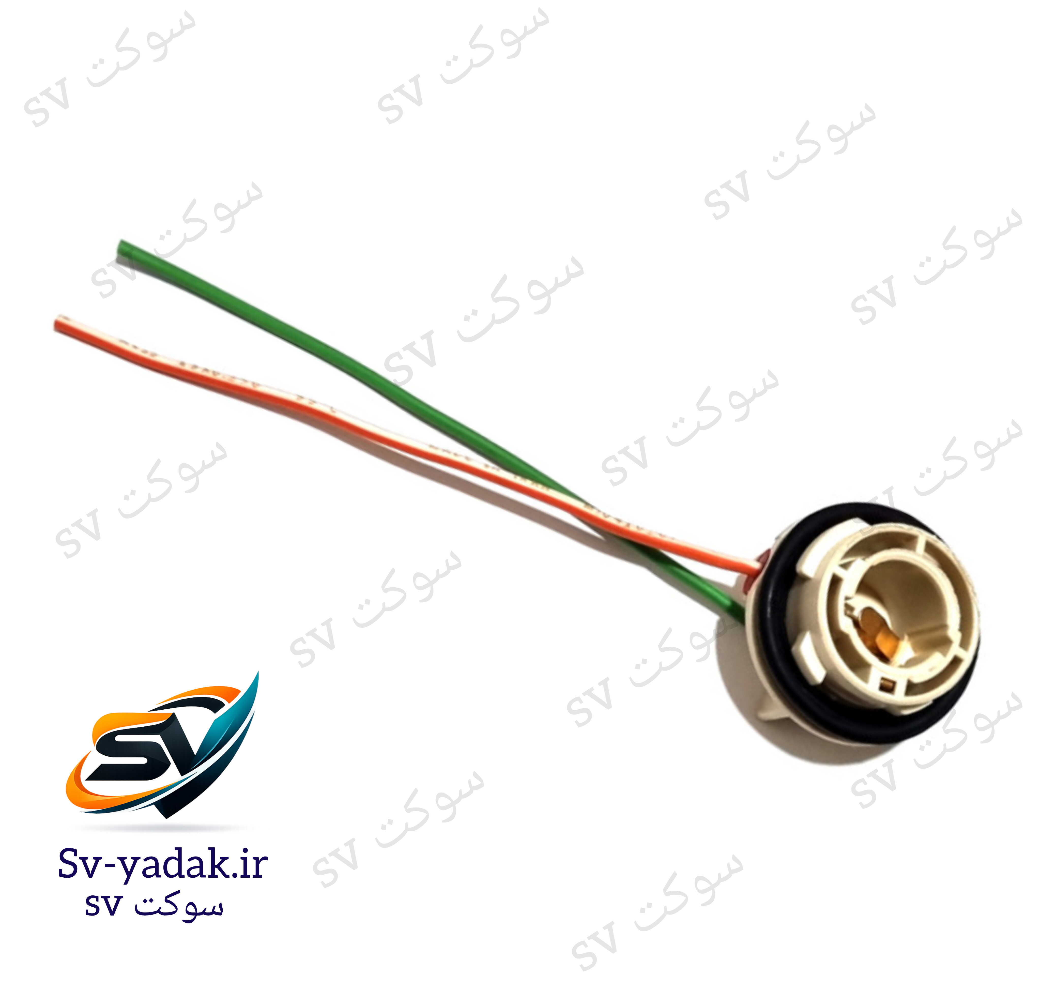 سوکت راهنمای سمند برند SV با سیم ۱ خودرویی و اتصالات لحیم‌کاری شده